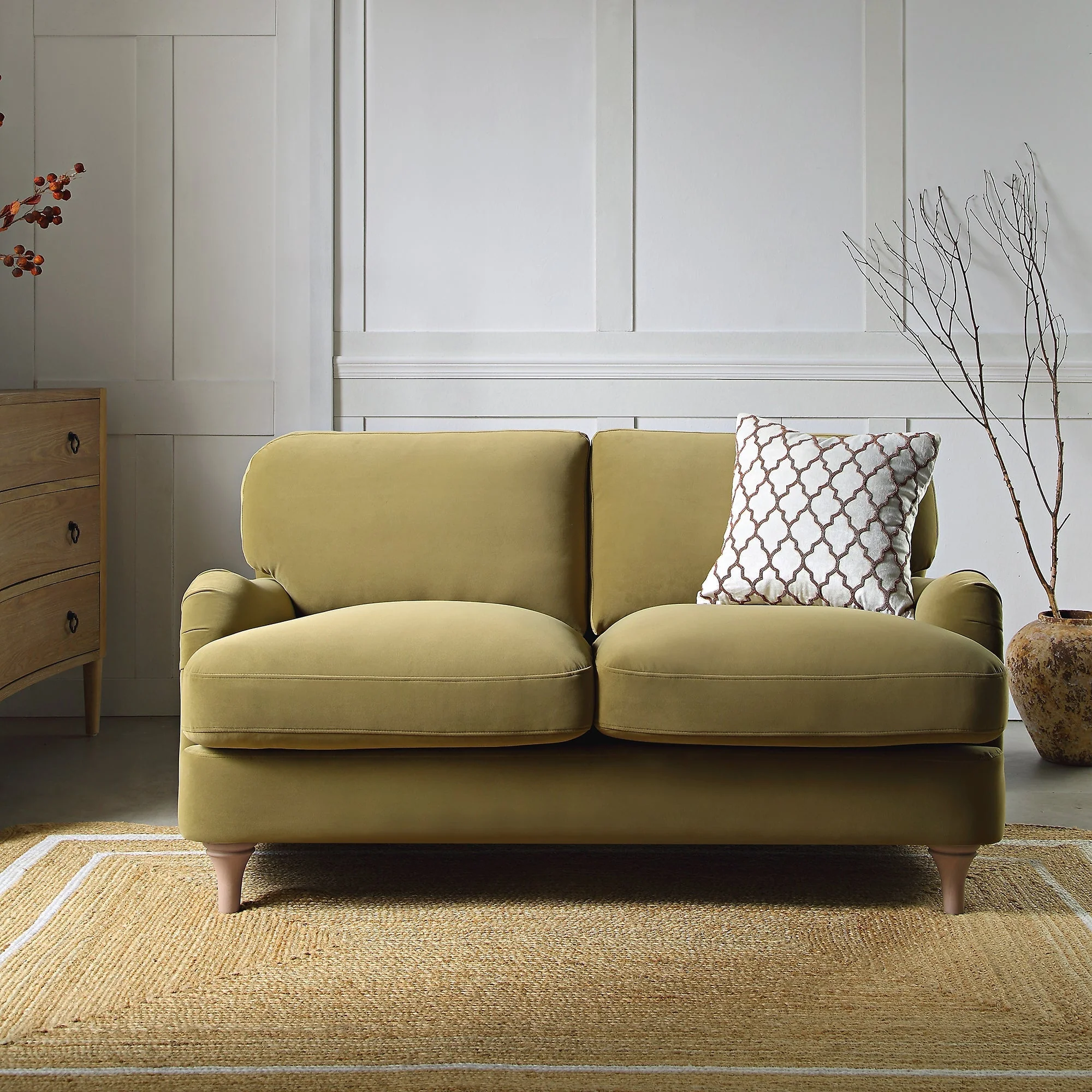 Fudge Velvet Sofa, 2-Seater