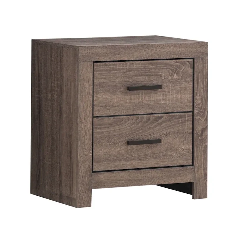 Geary 5-piece Slatted Headboard Panel Bedroom Set with 2 Nightstands