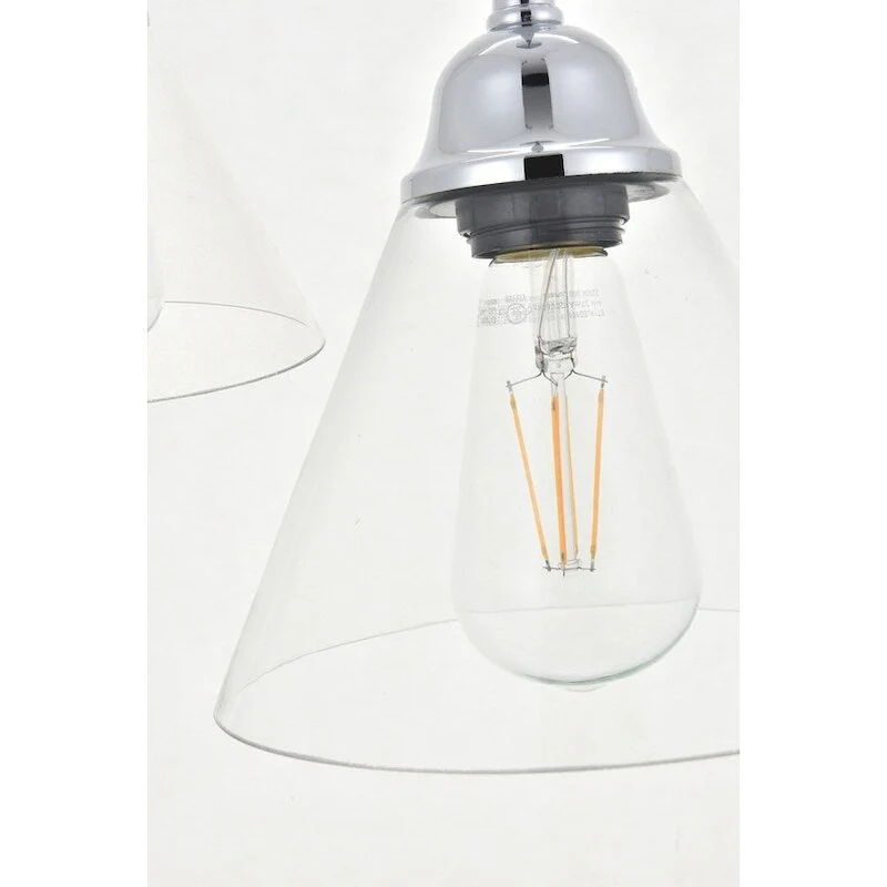 Histoire 5 light chrome Pendant
