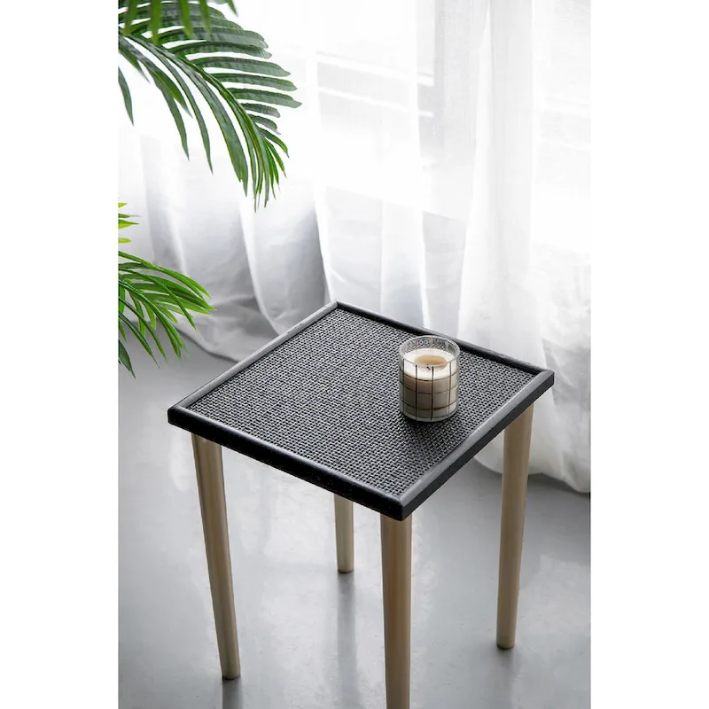 Two Tone Nesting Side Tables - Black/Gold