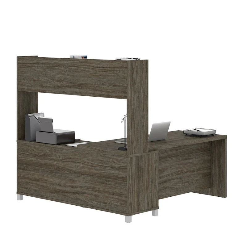 Pro-Linea L-Desk with Open hutch