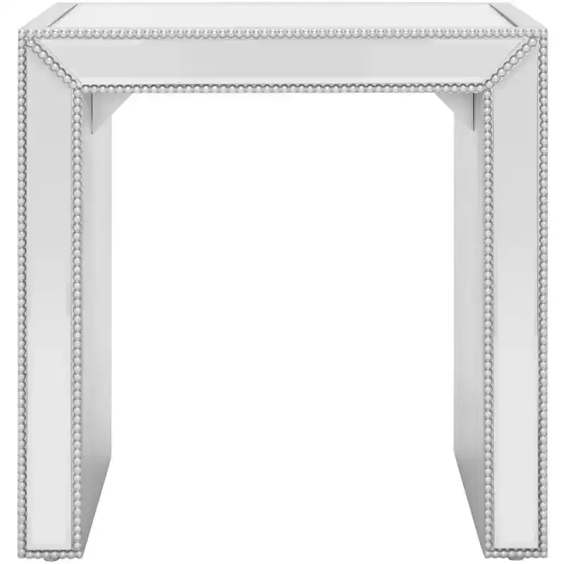 Laken Mirrored Accent Table - ACC9702A - Silver/Mirror - Safavieh