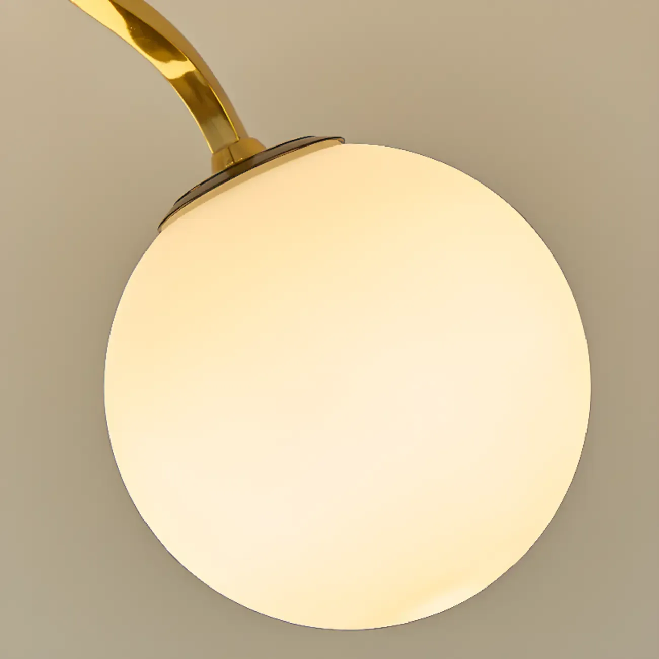 Modern White Glass Ball Chandelier with Adjustable Length