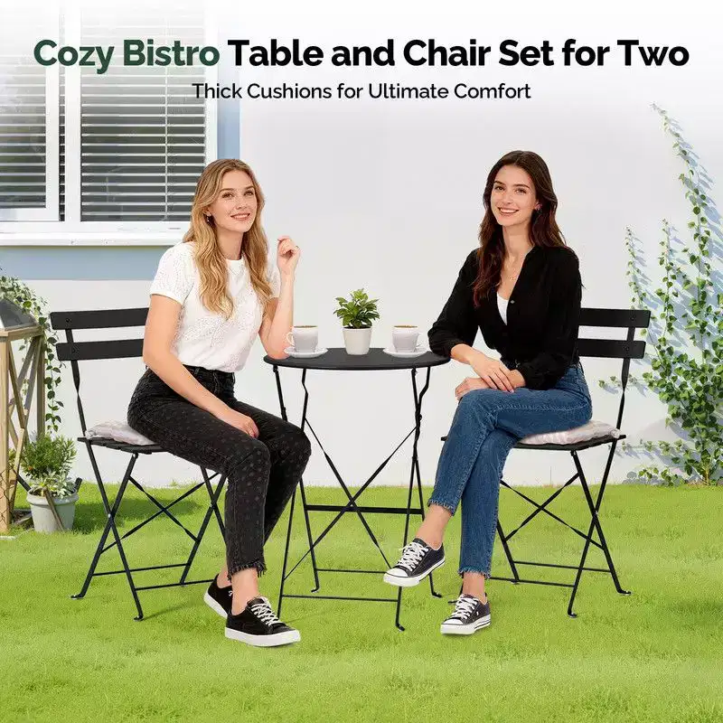 Karl Home 3-Piece Patio Dining Set With Seat Cushions