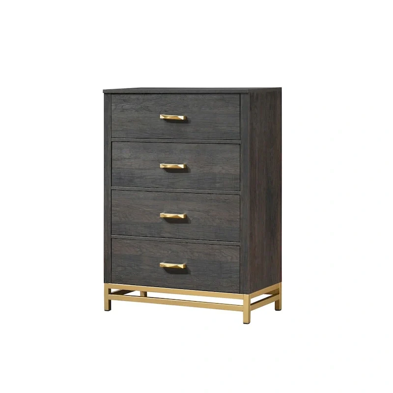 Wedro 6 Piece Dark Brown Rustic Panel Bedroom Set