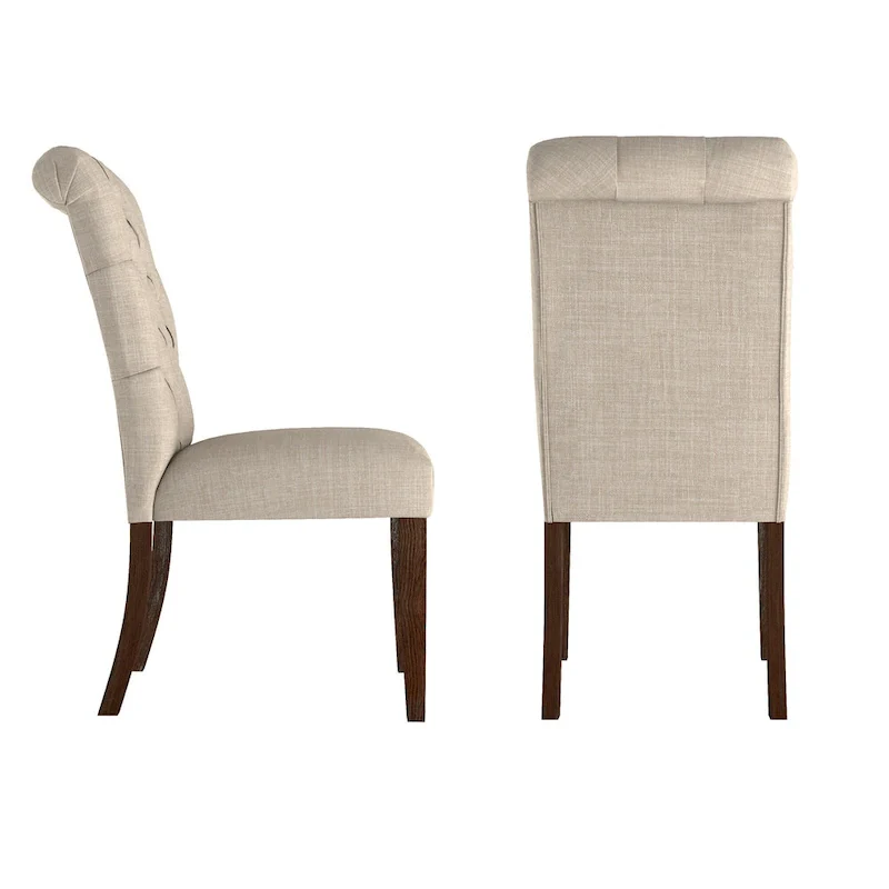 Krakova Tufted Rolled Back Parsons Chairs (Set of 2) - Chair