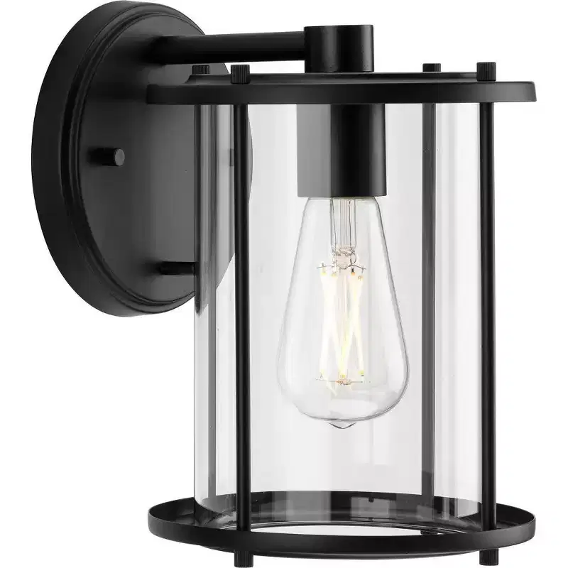 Progress Lighting, LED Step/Wall Light, 1 Light, Wall Light, Matte Black, No Shade, Material: Aluminum