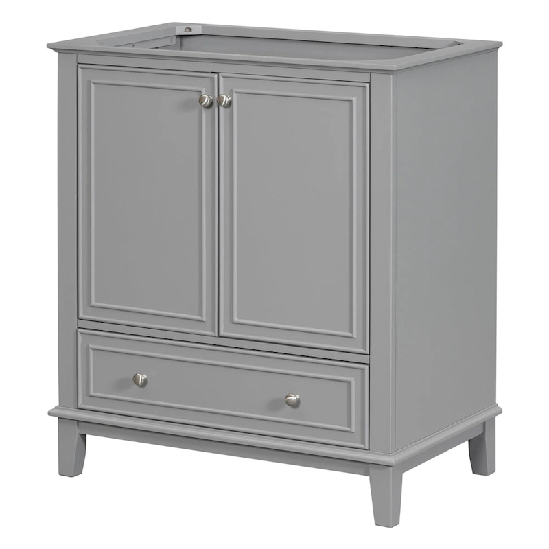 30 Bathroom Floor Storage Cabinet, Bathroom Vanity With Doors, Drawers, Adjustable Shelf Bathroom Cabinet