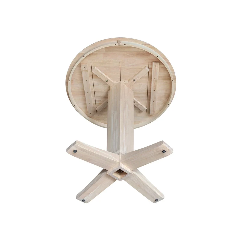 36 in Solid Wood Round Top Counter Height Pedestal Dining Table