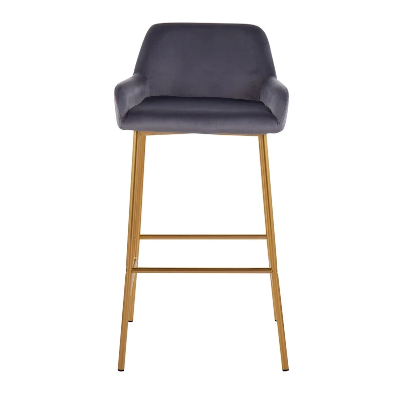 Gold Frame Upholstered Bar Stool