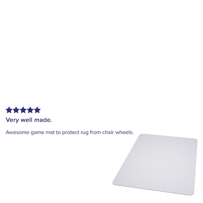 45 x 53 Carpet Chair Mat with Scuff and Slip Resistant Textured Top