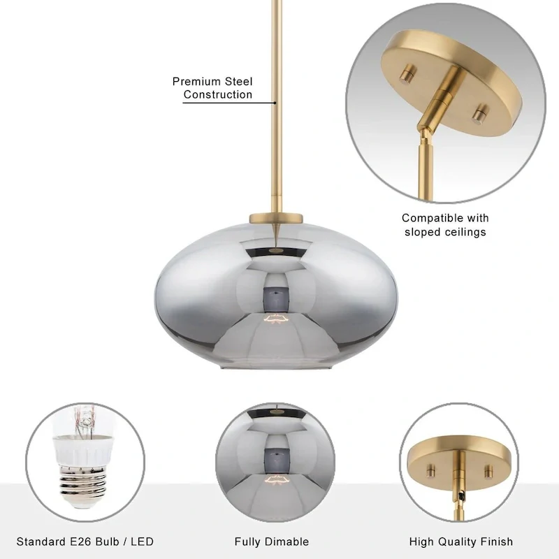 Brio Lighting Megan Glass Mini Pendant Light - 41.8