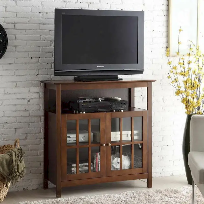 Highboy TV Stand with Storage Cabinets | Multi-Color | Fits up to 40 in. TV