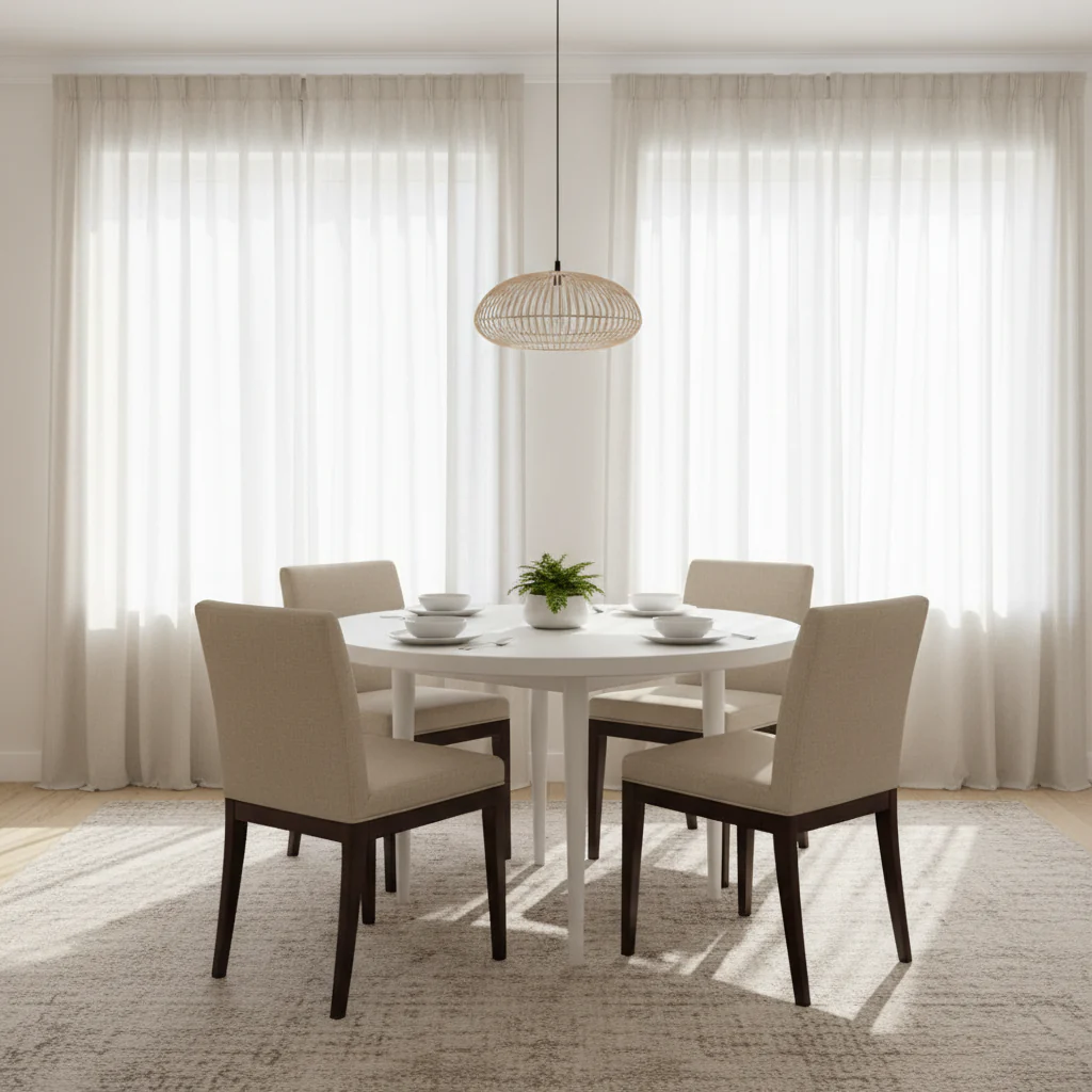 Upholstered Fabric Accent Chair Set of 2 – Cream/Beige/Taupe, Natural & Black Leg Options