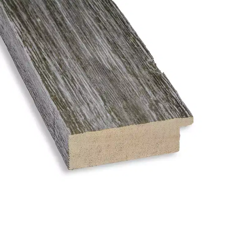 Amanti Art Fencepost Grey Narrow Non-Beveled Wood Bathroom Wall Mirror 28.5 x 22.5 in.