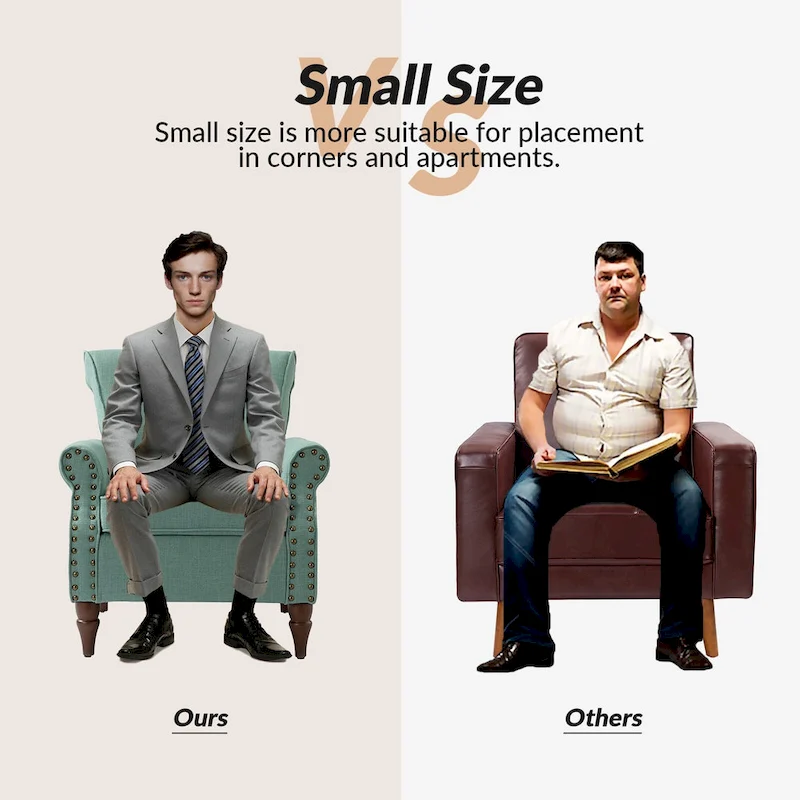 Nyctelius Upholstered Comfy Accent chair with Turned Wooden Legs and Nailhead Trim Set of 2 by HULALA HOME