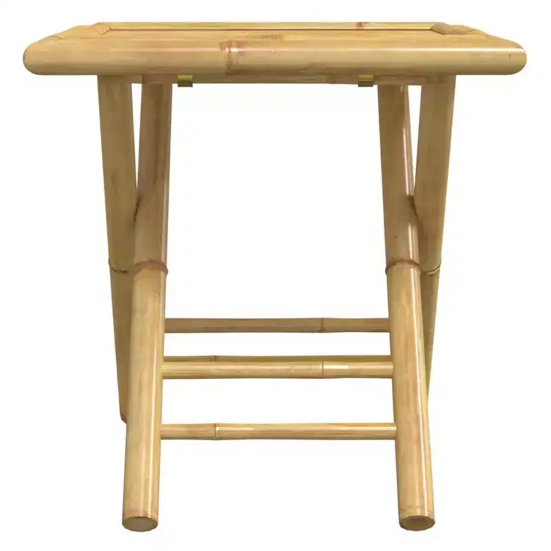 vidaXL Bistro Set Natural Bamboo 3 Piece Foldable Set
