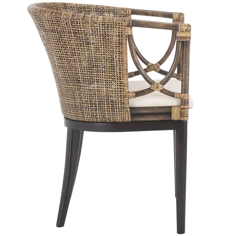 SAFAVIEH Olafia Dining Brown/ Black Arm Chair - 22.3