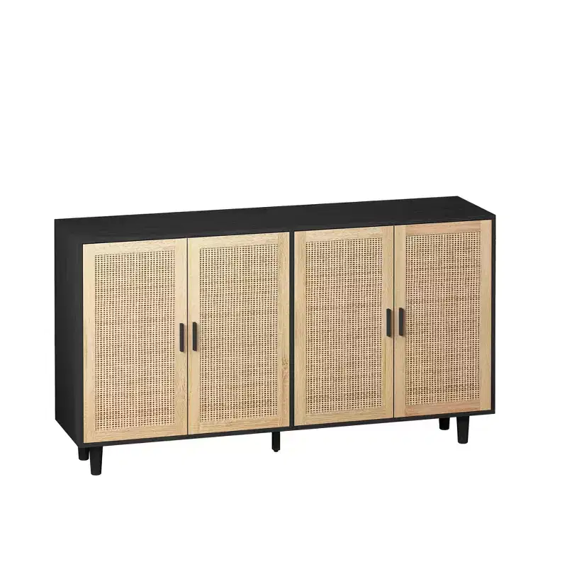 Homy Casa Modern Arched Storage Cabinet with Adjustable Shelves for Bedroom, Living Room, or Hallway, White