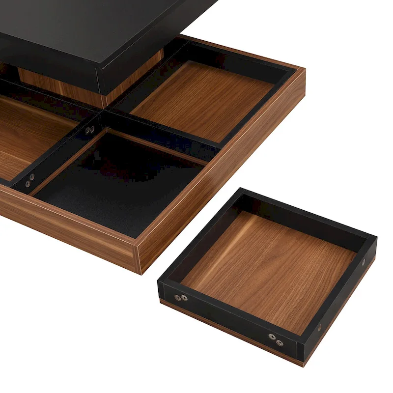 Modern Square Rotating Coffee Table