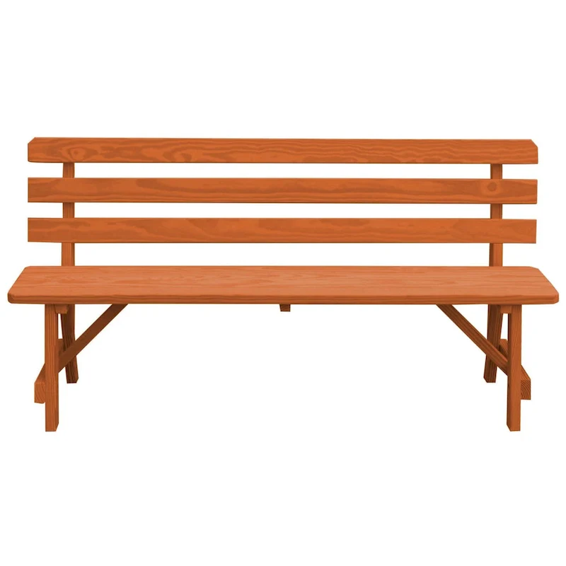 Pine 5' Traditional Backed Bench