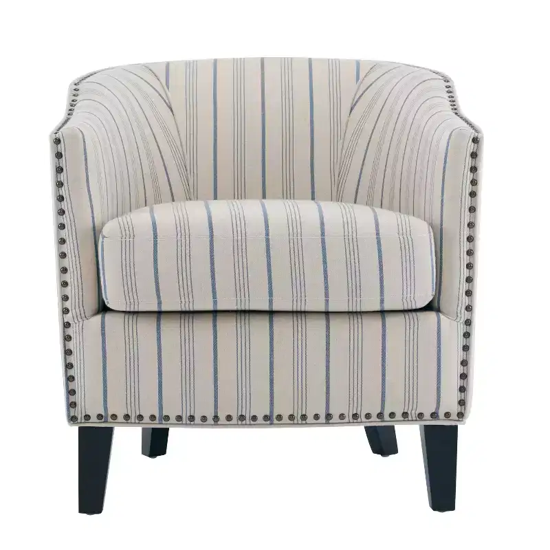 GDFStudio Hawthorne Contemporary Upholstered Club Chair with Nailhead Trim