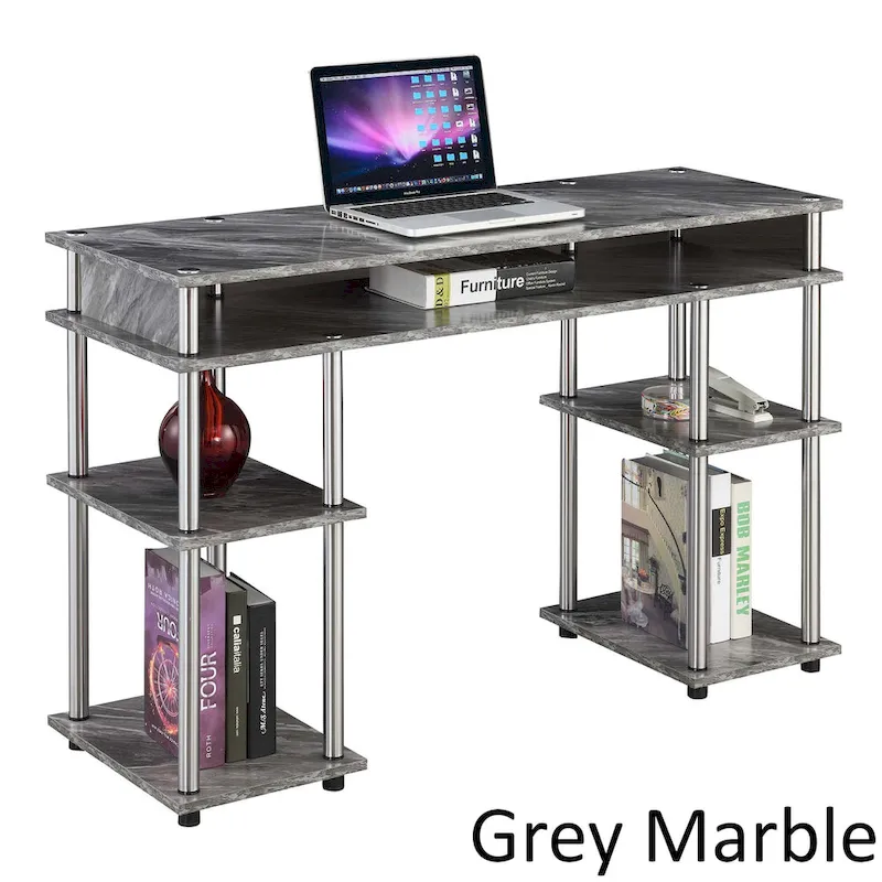 Designs2Go No Tools Student Desk with Shelves