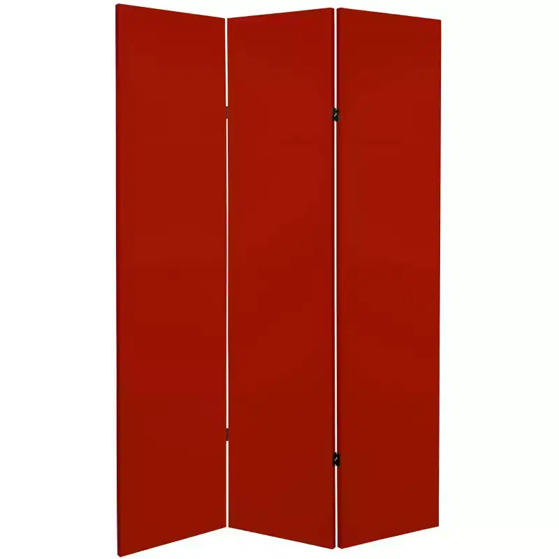 6 Double Sided Solid Canvas Room Divider - Oriental Furniture