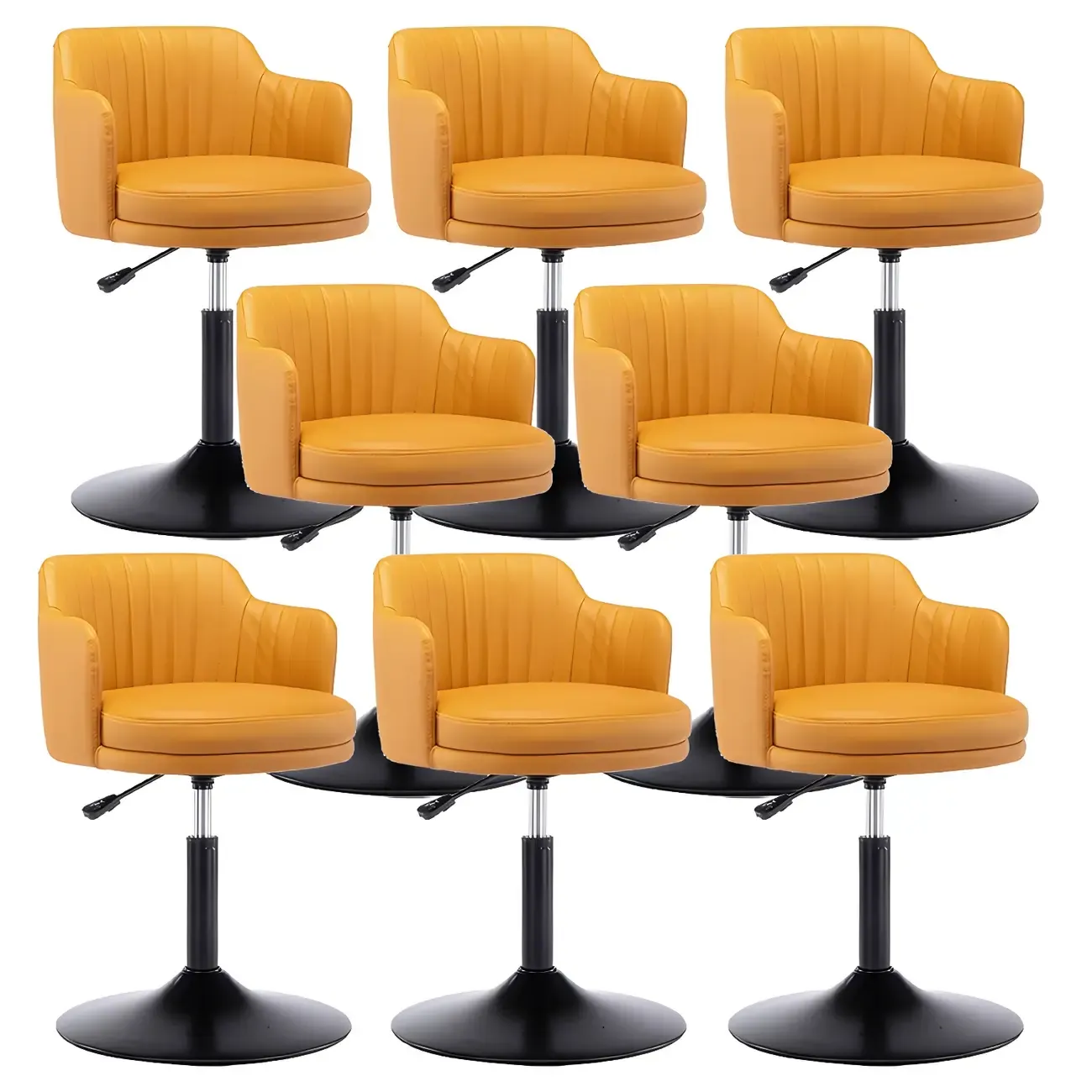 Modern Leather Armrests Swivel Adjustable Bar Stool