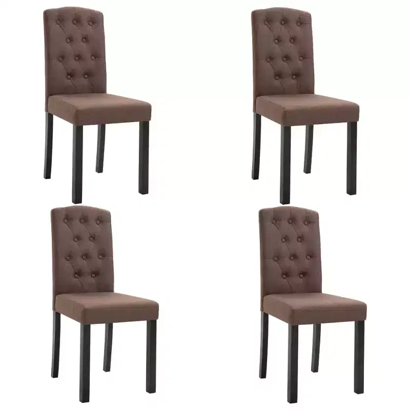 CLIHOME Modern Dining Chairs with Solid Wood Legs, Soft Upholstered Kitchen & Dining Room Chairs(Set of 4)