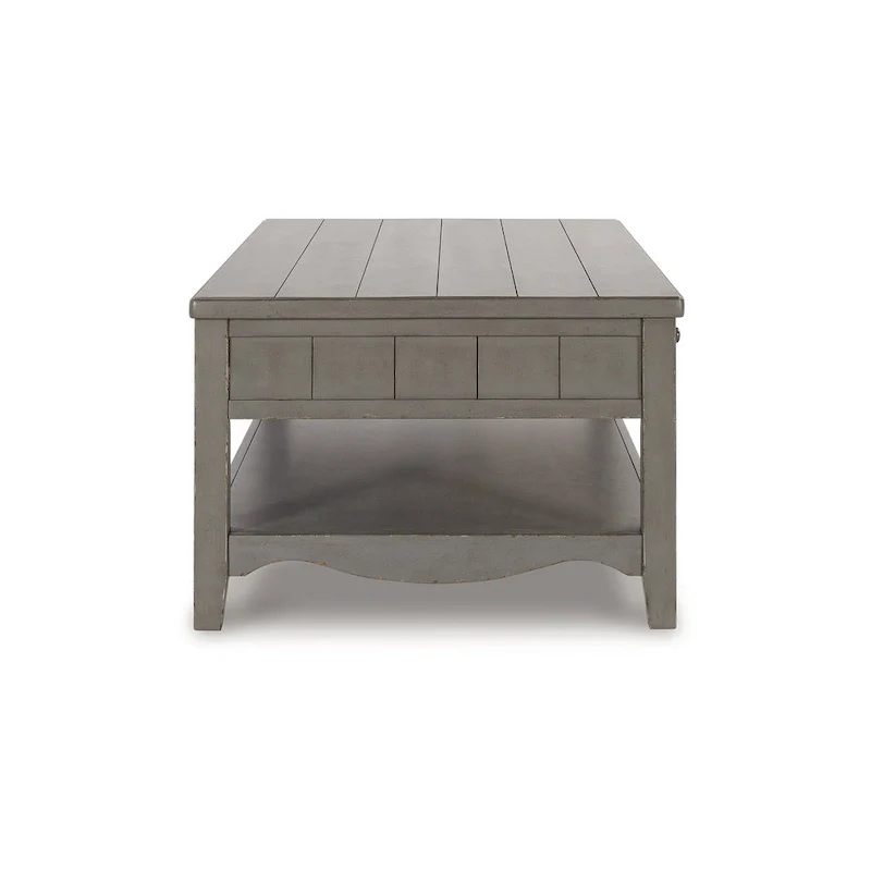 Charina Antique Gray Rectangular Coffee Table - 50W x 30D x 20H