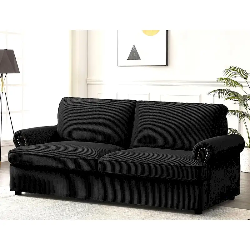 US Pride Furniture Viviana 76 inch Polyester Cushion Back Sofa Bed