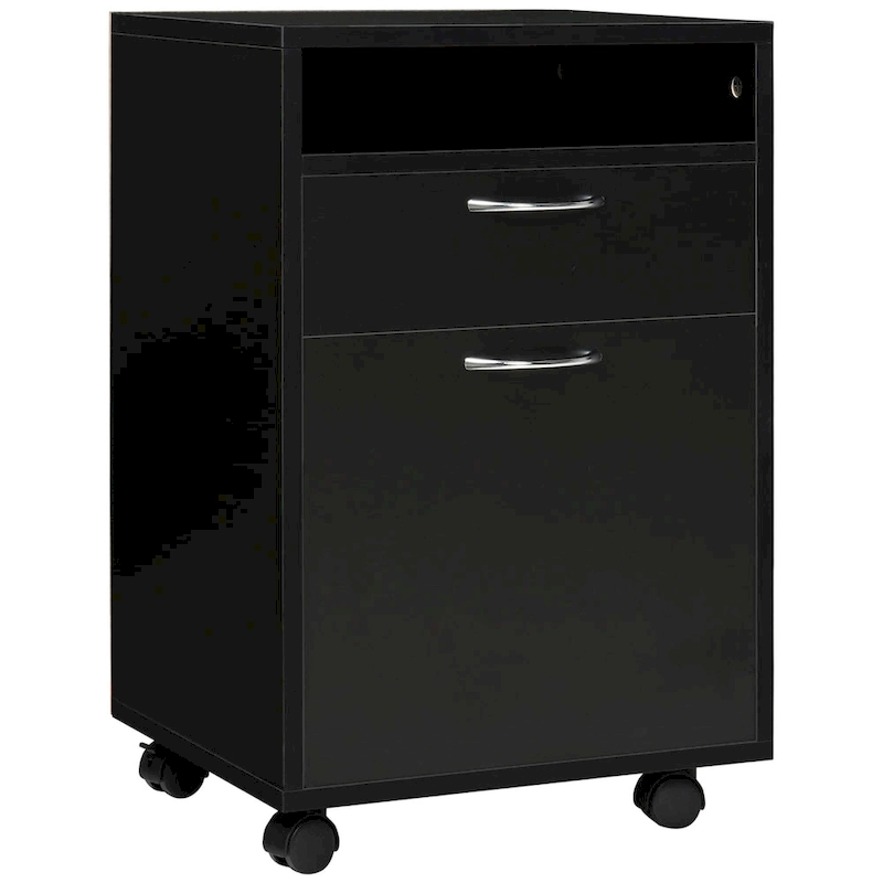 Mobile Storage Cabinet Organizer with Drawer and Cabinet, Printer Stand with Castors