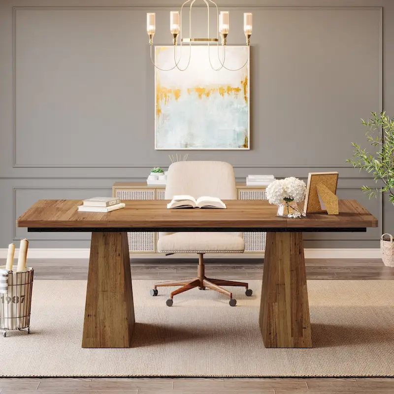 63 Inches Modern Executive Office Desk Large Computer Conference Table