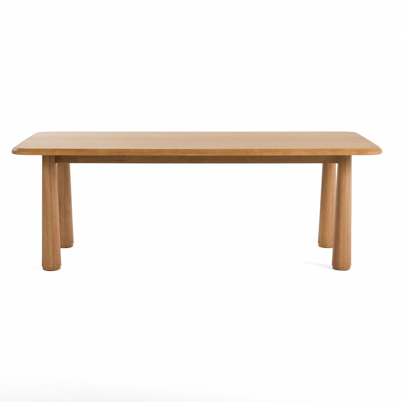 Modrest Rhea Modern 87 Natural Acacia Rectangular Dining Table - Beige