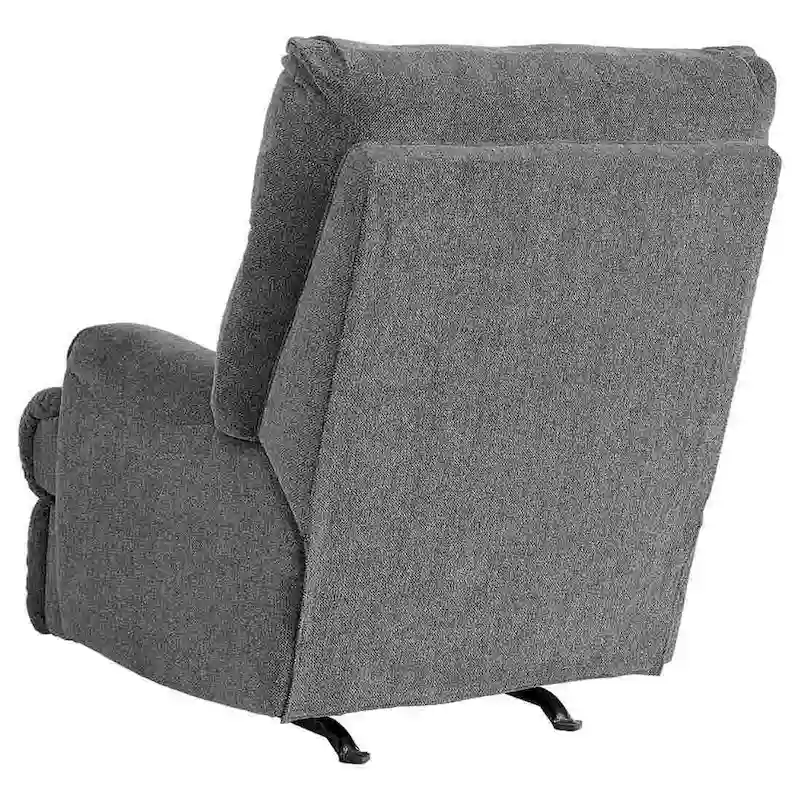 Manual Rocker Recliner with Fabric and Pull Lever, Gray