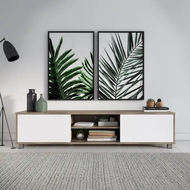 Hollywood Low Profile TV Stand With Doors for TV's up to 85