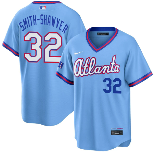 AJ Smith-Shawver Atlanta Braves Powder Blue 2026 City Connect Stadium Jersey