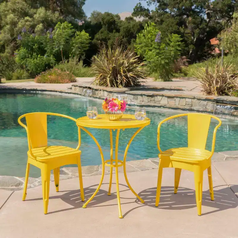 Colmar 3pc Cast Iron Patio Bistro Set - Christopher Knight Home