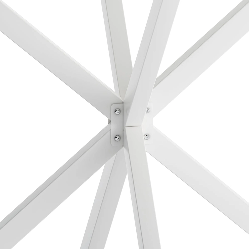 42.13 Modern Cross Leg Round Dining Table