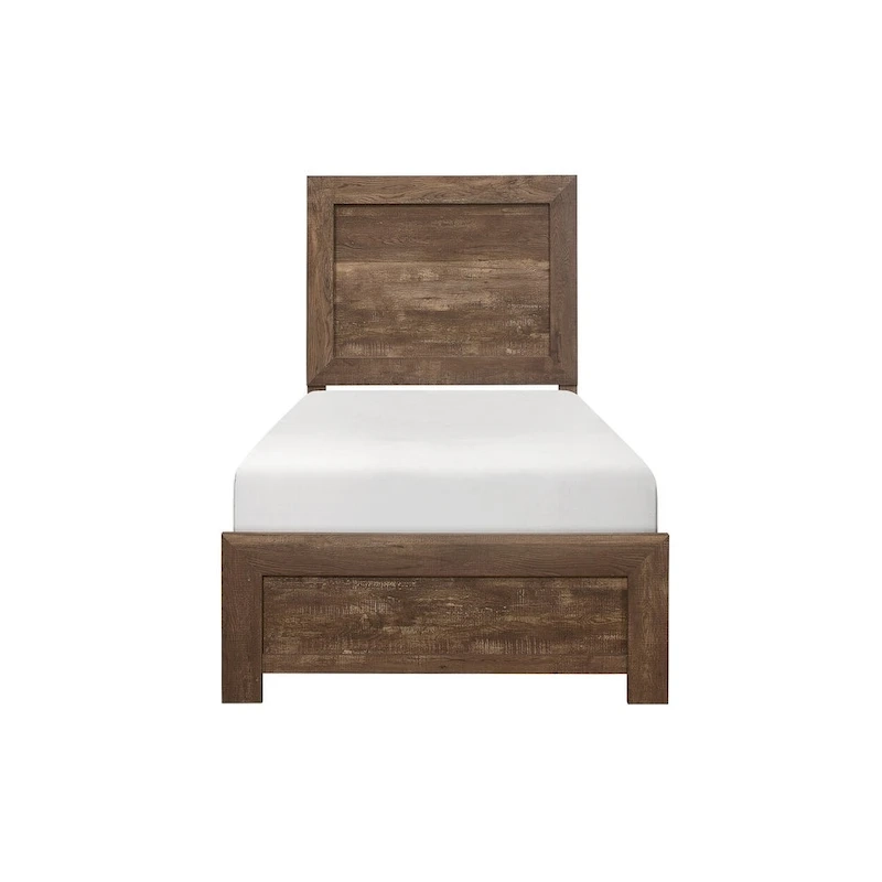 Tabina 3 Piece Rustic Brown Modern Panel Bedroom Set