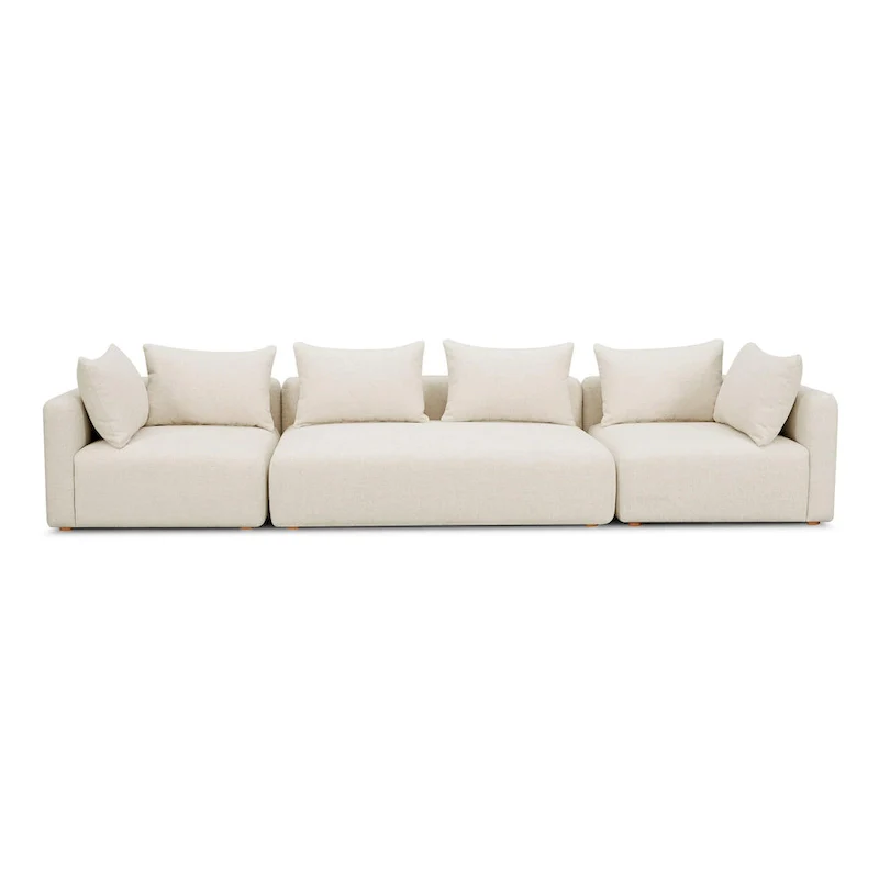 Hangover Cream Upholstered 145 Long Sofa