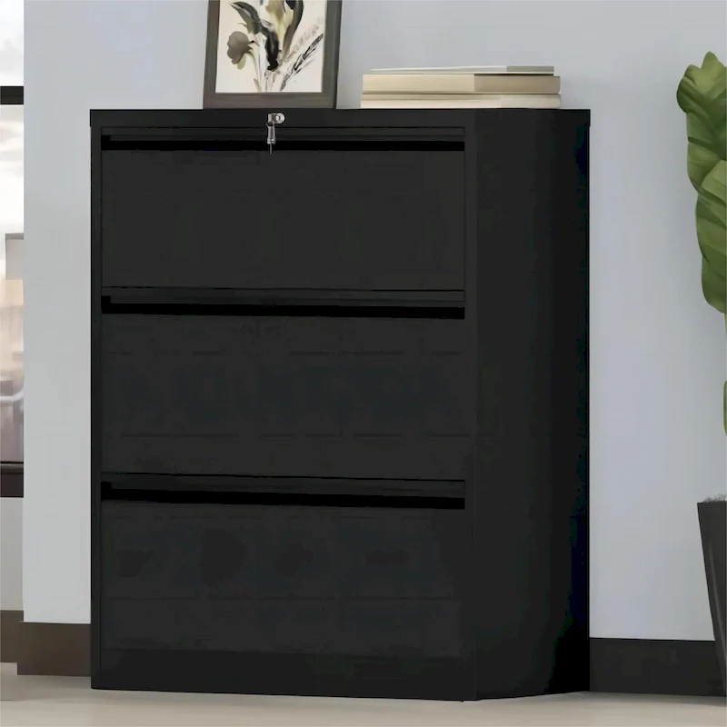 35W 2/3/4-drawer Lateral Locking Steel File Cabinet for A4, Legal, Letter