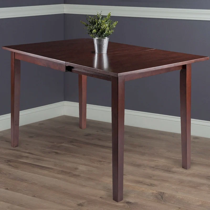 Walnut Brown Drop-Leaf Extension Dining Table (Seats 3-6)