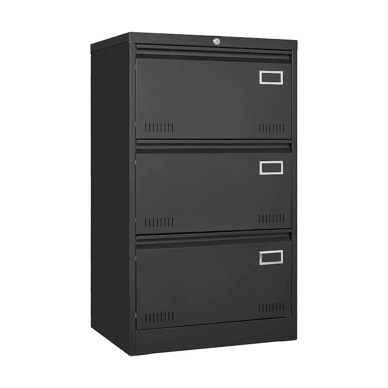 Metal Lateral 3 Drawer File Cabinet with Lock