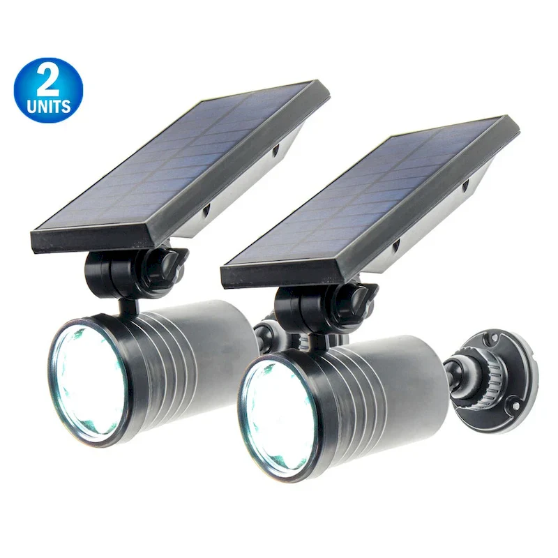 8 LED Solar Powered Motion Security Sensing Spotlight - IP66 Waterproof, 360Rotatable 1400LM Warm Bright White Floodlight