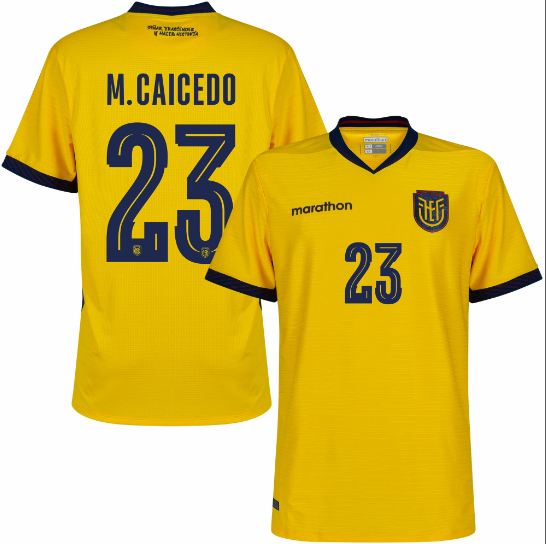 Ecuador Authentic Home M.Caicedo 23 Jersey 2026-2027