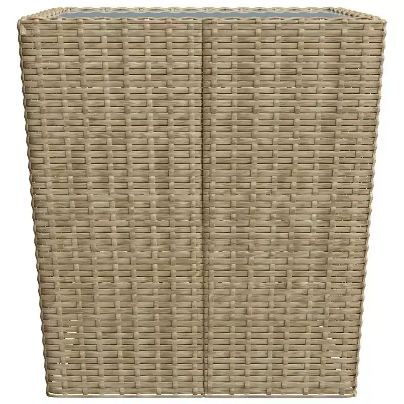 vidaXL Bistro Set Patio Table and Chair Set Poly Rattan and Tempered Glass