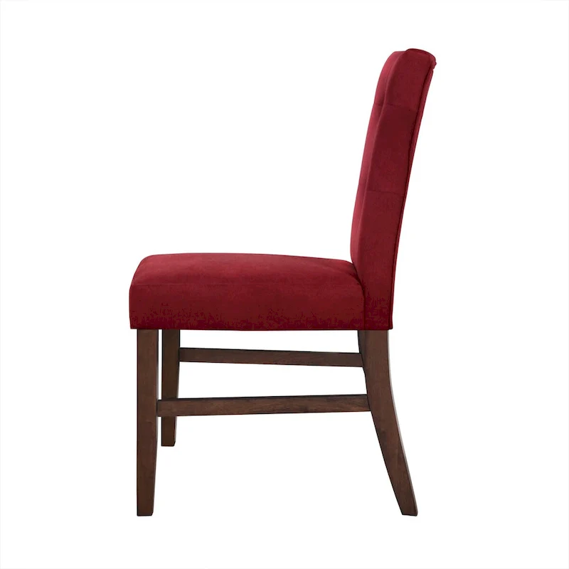 Button-Tufted Dining Chair - Red/Blue/Dark Grey - Single