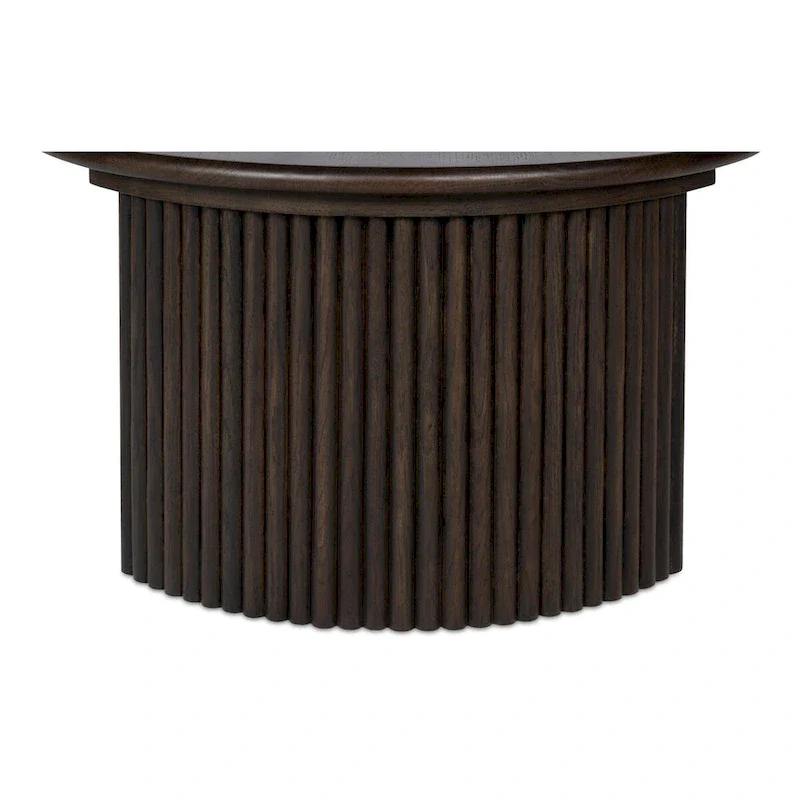 NADAAL STUDIOS Pence, Small Oval Coffee Table, Dark Brown